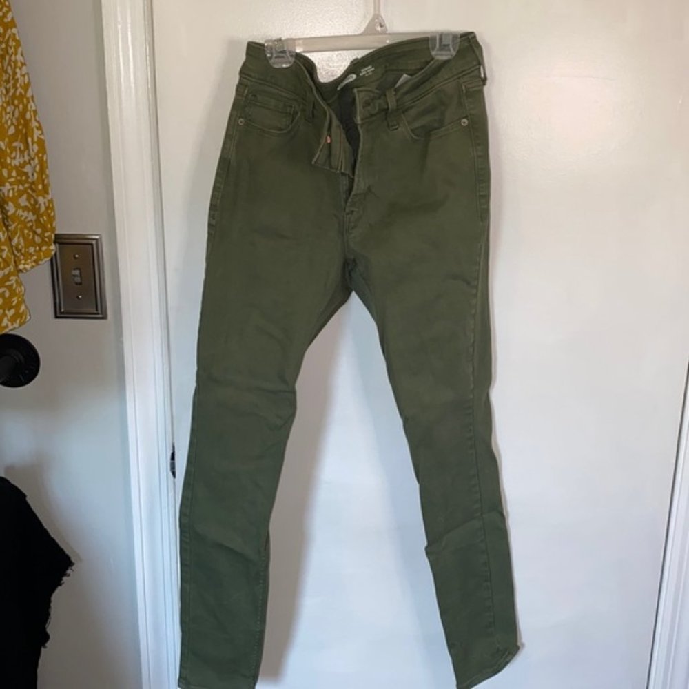 Army green skinny jeans - Picture 1 of 4